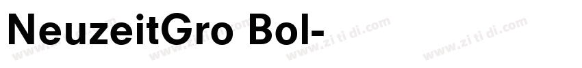 NeuzeitGro Bol字体转换